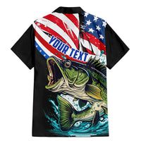 Personalized Bass Fishing Family Matching Mermaid Dress and Hawaiian Shirt With American Flag - Wonder Print Shop