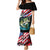 Personalized Bass Fishing Family Matching Mermaid Dress and Hawaiian Shirt With American Flag - Wonder Print Shop