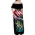 Personalized Bass Fishing Family Matching Off Shoulder Maxi Dress and Hawaiian Shirt With American Flag - Wonder Print Shop