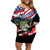 Personalized Bass Fishing Family Matching Off Shoulder Short Dress and Hawaiian Shirt With American Flag - Wonder Print Shop