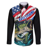 Personalized Bass Fishing Family Matching Puletasi and Hawaiian Shirt With American Flag - Wonder Print Shop