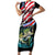 Personalized Bass Fishing Family Matching Short Sleeve Bodycon Dress and Hawaiian Shirt With American Flag - Wonder Print Shop