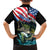 Personalized Bass Fishing Family Matching Summer Maxi Dress and Hawaiian Shirt With American Flag - Wonder Print Shop