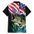 Personalized Bass Fishing Family Matching Summer Maxi Dress and Hawaiian Shirt With American Flag - Wonder Print Shop