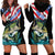 Personalized Bass Fishing Hoodie Dress With American Flag - Wonder Print Shop