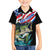 Personalized Bass Fishing Kid Hawaiian Shirt With American Flag - Wonder Print Shop