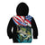 Personalized Bass Fishing Kid Hoodie With American Flag - Wonder Print Shop