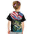 Personalized Bass Fishing Kid T Shirt With American Flag - Wonder Print Shop