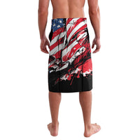 Personalized Bass Fishing Lavalava With American Flag - Wonder Print Shop