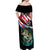 Personalized Bass Fishing Off Shoulder Maxi Dress With American Flag - Wonder Print Shop