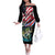 Personalized Bass Fishing Off The Shoulder Long Sleeve Dress With American Flag - Wonder Print Shop
