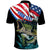 Personalized Bass Fishing Polo Shirt With American Flag - Wonder Print Shop