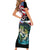 Personalized Bass Fishing Short Sleeve Bodycon Dress With American Flag - Wonder Print Shop