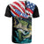 Personalized Bass Fishing T Shirt With American Flag - Wonder Print Shop