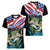 Personalized Bass Fishing Women V-Neck T-Shirt With American Flag - Wonder Print Shop