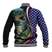 Bass Fishing Baseball Jacket Double Largemouth Bass Old Style - Wonder Print Shop