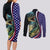 Bass Fishing Couples Matching Long Sleeve Bodycon Dress and Long Sleeve Button Shirt Double Largemouth Bass Old Style - Wonder Print Shop