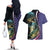 Bass Fishing Couples Matching Off The Shoulder Long Sleeve Dress and Hawaiian Shirt Double Largemouth Bass Old Style - Wonder Print Shop