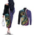 Bass Fishing Couples Matching Off The Shoulder Long Sleeve Dress and Long Sleeve Button Shirt Double Largemouth Bass Old Style