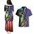 Bass Fishing Couples Matching Puletasi and Hawaiian Shirt Double Largemouth Bass Old Style - Wonder Print Shop
