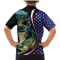 Bass Fishing Family Matching Mermaid Dress and Hawaiian Shirt Double Largemouth Bass Old Style - Wonder Print Shop