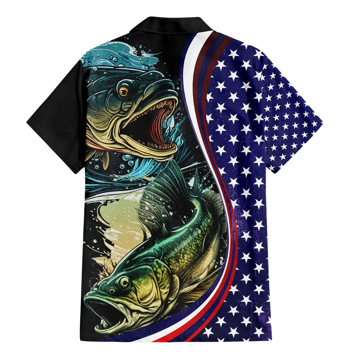 Bass Fishing Family Matching Mermaid Dress and Hawaiian Shirt Double Largemouth Bass Old Style - Wonder Print Shop