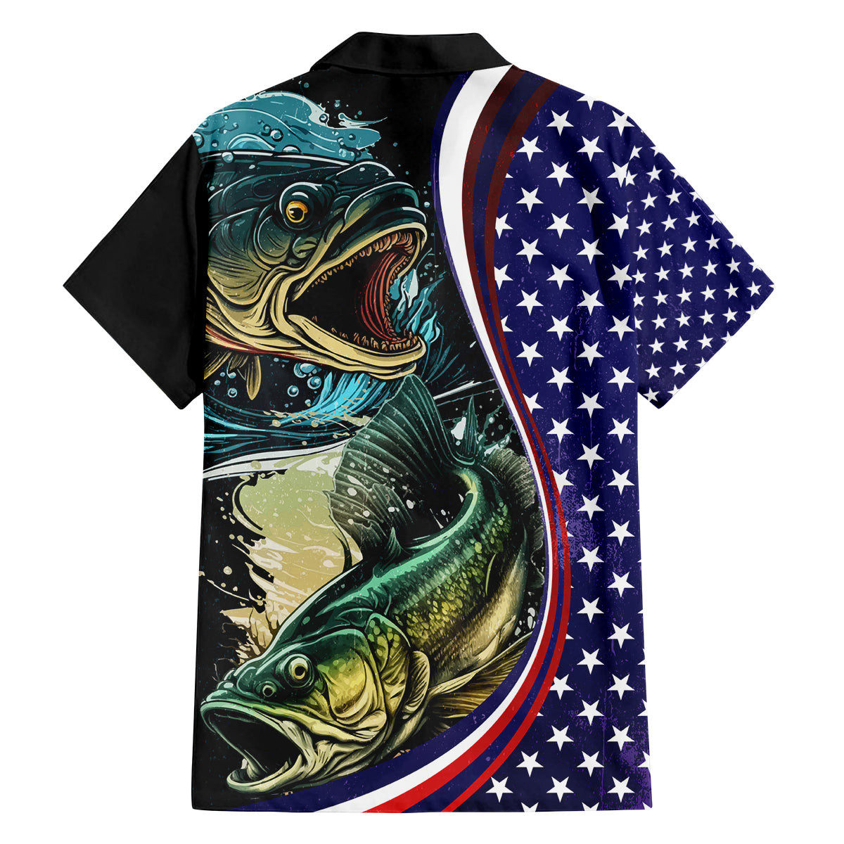 Bass Fishing Family Matching Off The Shoulder Long Sleeve Dress and Hawaiian Shirt Double Largemouth Bass Old Style - Wonder Print Shop