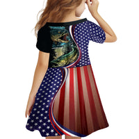 Bass Fishing Family Matching Off Shoulder Short Dress and Hawaiian Shirt Double Largemouth Bass Old Style - Wonder Print Shop