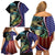 Bass Fishing Family Matching Off Shoulder Short Dress and Hawaiian Shirt Double Largemouth Bass Old Style - Wonder Print Shop