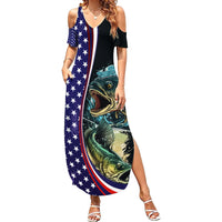 Bass Fishing Family Matching Summer Maxi Dress and Hawaiian Shirt Double Largemouth Bass Old Style - Wonder Print Shop