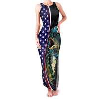 Bass Fishing Family Matching Tank Maxi Dress and Hawaiian Shirt Double Largemouth Bass Old Style - Wonder Print Shop