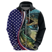 Bass Fishing Hoodie Double Largemouth Bass Old Style - Wonder Print Shop