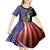 Bass Fishing Kid Short Sleeve Dress Double Largemouth Bass Old Style - Wonder Print Shop