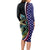 Bass Fishing Long Sleeve Bodycon Dress Double Largemouth Bass Old Style - Wonder Print Shop