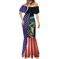 Bass Fishing Mermaid Dress Double Largemouth Bass Old Style - Wonder Print Shop