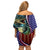 Bass Fishing Off Shoulder Short Dress Double Largemouth Bass Old Style - Wonder Print Shop