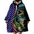 Bass Fishing Wearable Blanket Hoodie Double Largemouth Bass Old Style - Wonder Print Shop