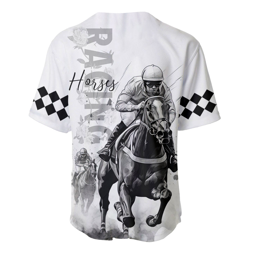 Kentucky Horses Racing Baseball Jersey Jockey Drawing Style - Wonder Print Shop