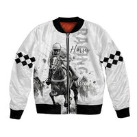 Kentucky Horses Racing Bomber Jacket Jockey Drawing Style - Wonder Print Shop