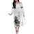 Kentucky Horses Racing Family Matching Off The Shoulder Long Sleeve Dress and Hawaiian Shirt Jockey Drawing Style - Wonder Print Shop