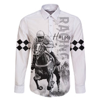 Kentucky Horses Racing Family Matching Puletasi and Hawaiian Shirt Jockey Drawing Style - Wonder Print Shop