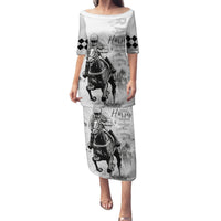 Kentucky Horses Racing Family Matching Puletasi and Hawaiian Shirt Jockey Drawing Style - Wonder Print Shop