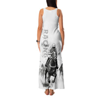 Kentucky Horses Racing Family Matching Tank Maxi Dress and Hawaiian Shirt Jockey Drawing Style - Wonder Print Shop