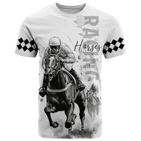 Kentucky Horses Racing T Shirt Jockey Drawing Style - Wonder Print Shop