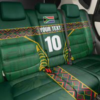 Custom South Africa Rugby Back Car Seat Cover Springboks Spirit and King Protea