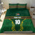 Custom South Africa Rugby Bedding Set Springboks Spirit and King Protea