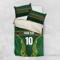 Custom South Africa Rugby Bedding Set Springboks Spirit and King Protea