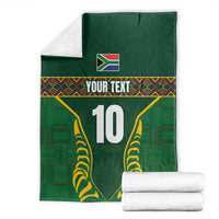 Custom South Africa Rugby Blanket Springboks Spirit and King Protea