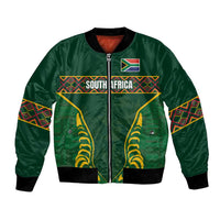Custom South Africa Rugby Bomber Jacket Springboks Spirit and King Protea