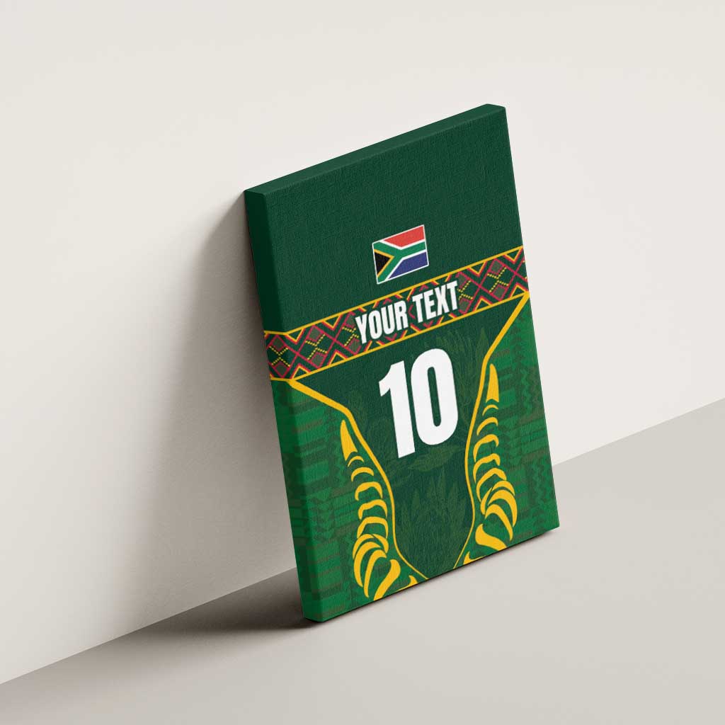 Custom South Africa Rugby Canvas Wall Art Springboks Spirit and King Protea